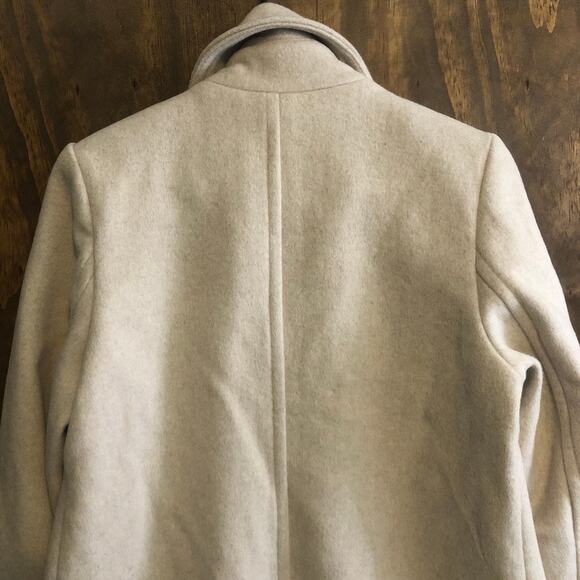 Banana Republic Womens Coat Tan Full Length Timeless Topcoat Wool Blend Medium - Picture 11 of 13